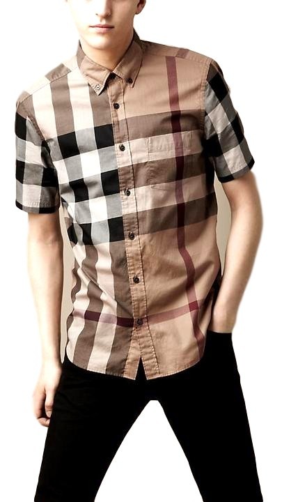 Burberry Men's Giant Exploded Check Cotton Shirt Main image