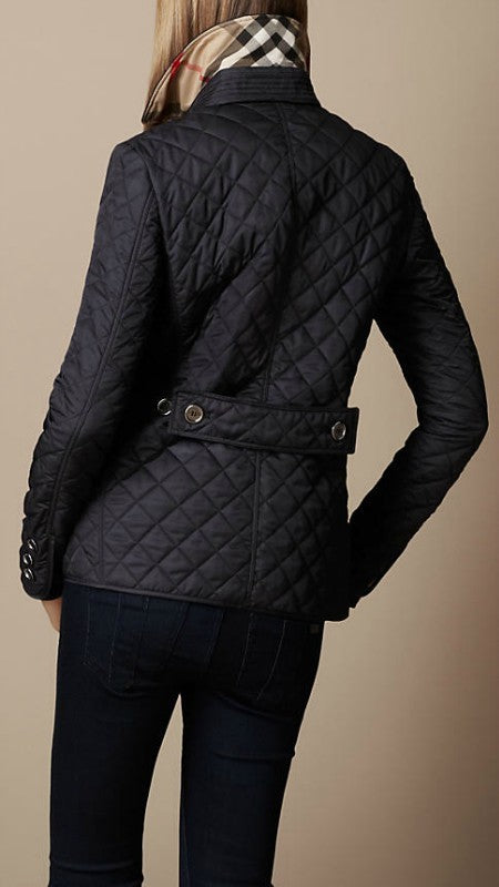 Burberry Women's  Quilted Button Trench Jacket Black Secondary image