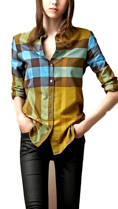 Burberry Women's Brit Multi Color Check  Shirt Main image