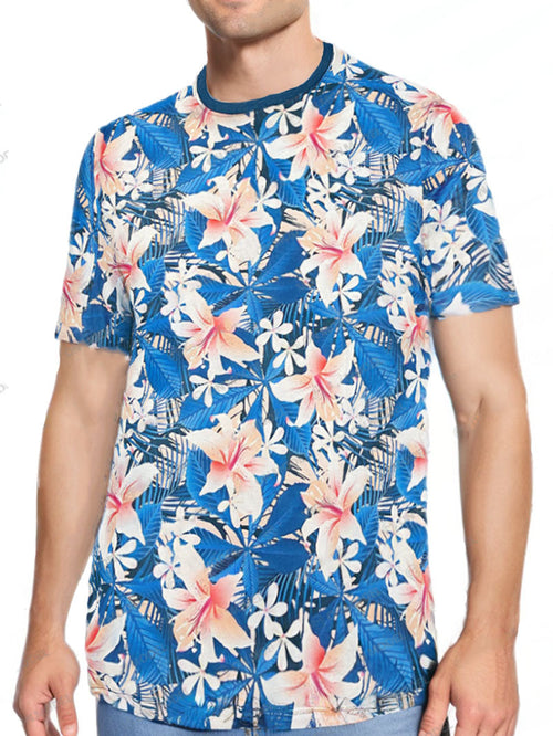 Marine Bloom Print Tee-0