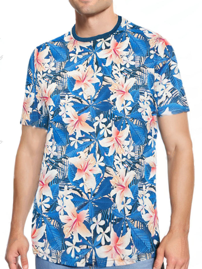 Marine Bloom Print Tee-0