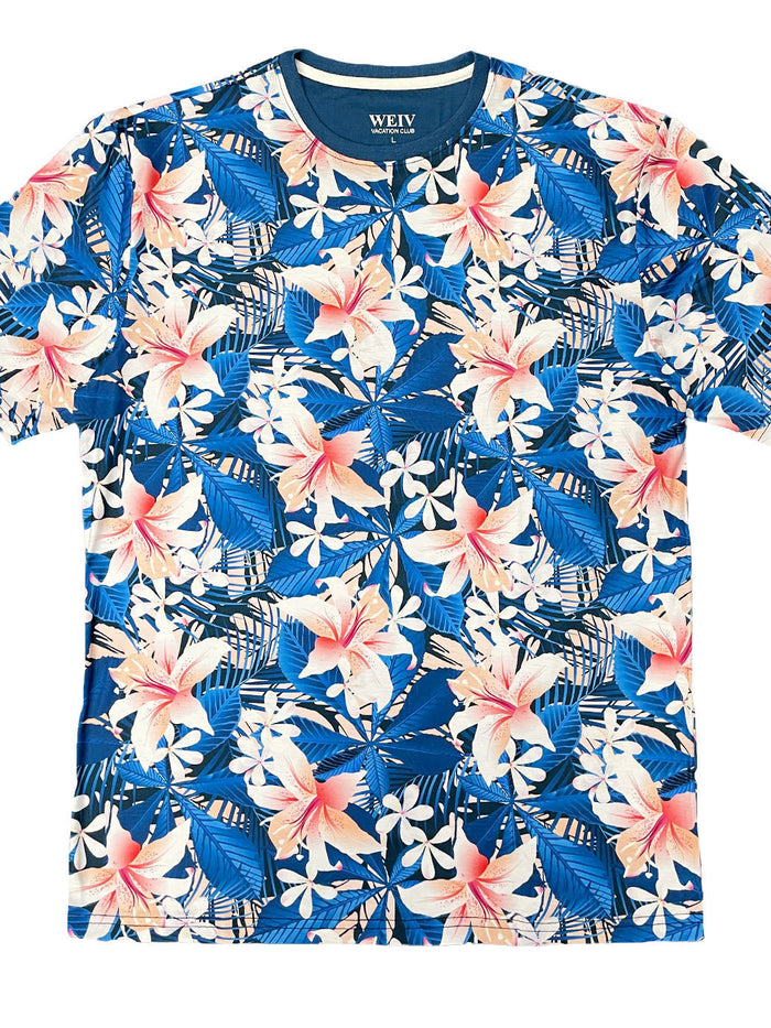 Marine Bloom Print Tee-0