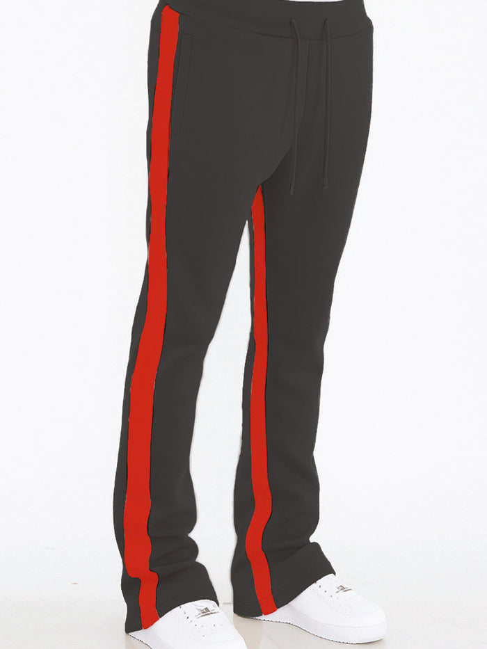 Dual Stripe Stacked Track Pants