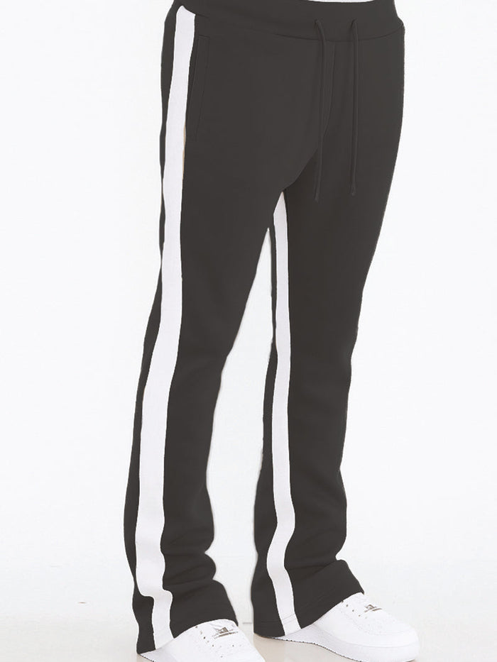 Dual Stripe Stacked Track Pants