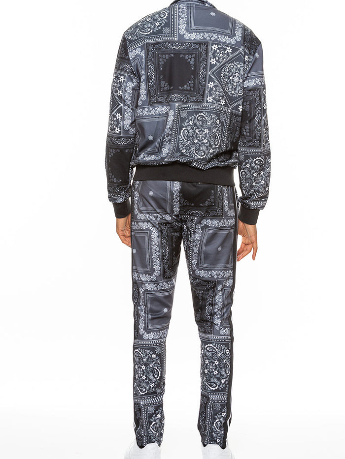 Paisley All Over Print Track Jacket Set