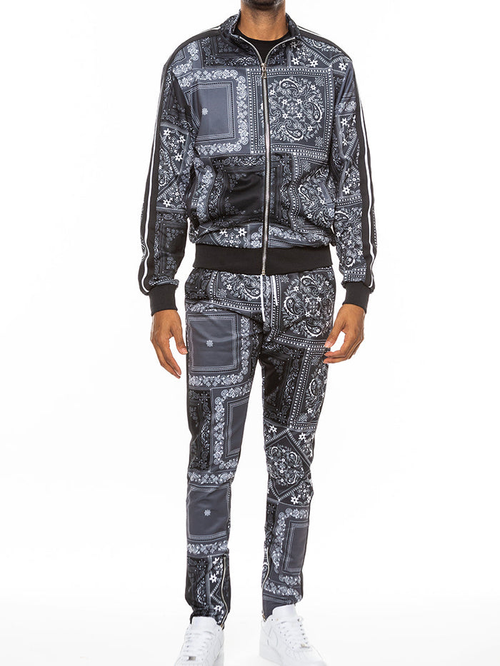 Paisley All Over Print Track Jacket Set