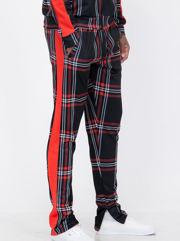 Plaid Out Track Pants-0