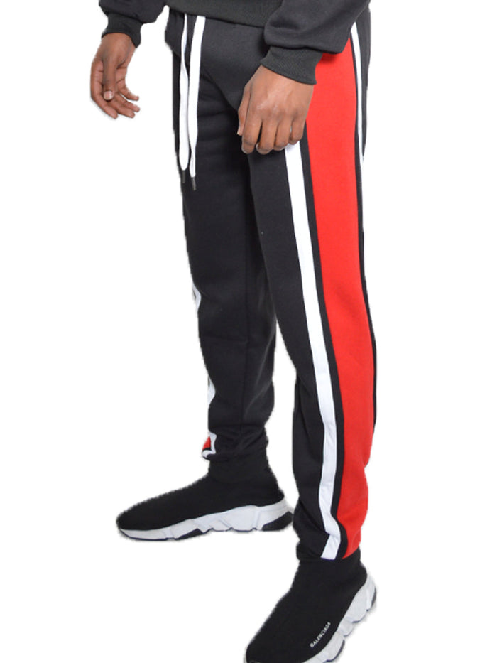 Tripe Cotton Sweat Pants