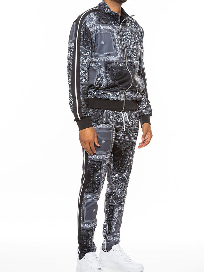 Paisley All Over Print Track Jacket Set