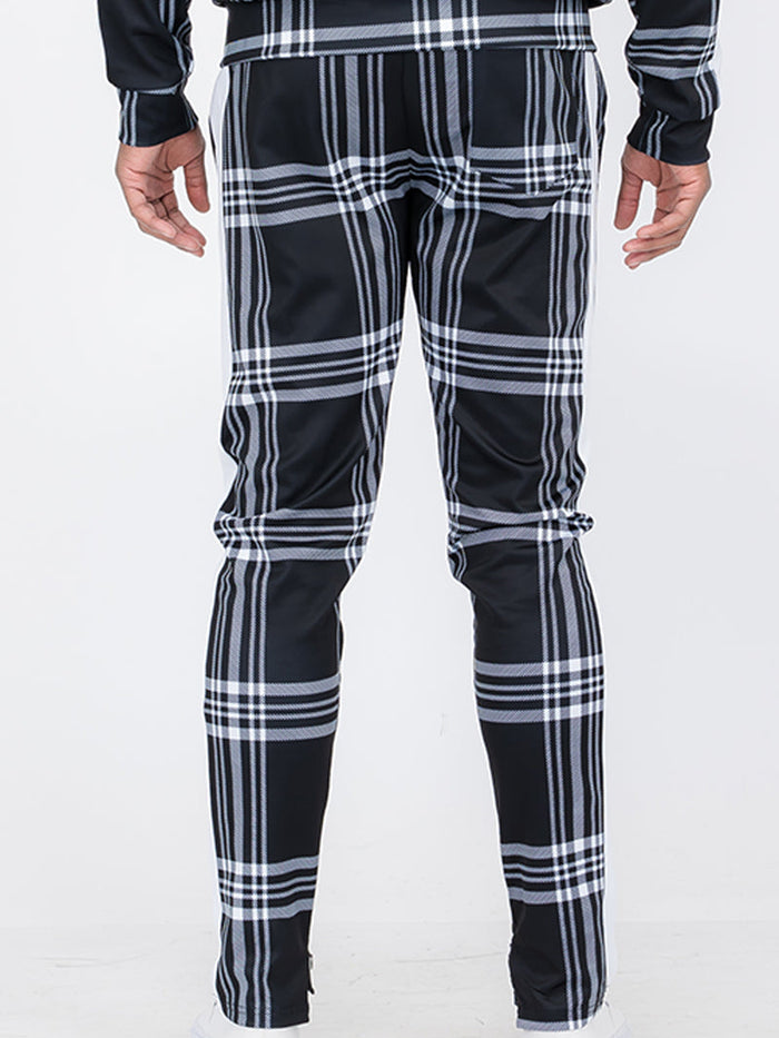 Plaid Out Track Pants-0