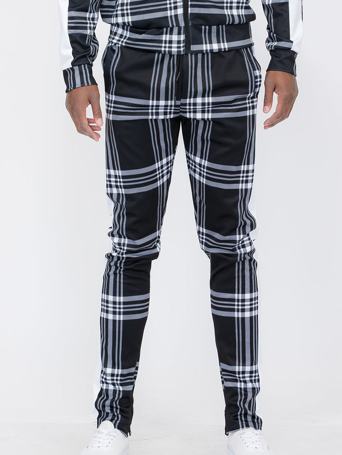 Plaid Out Track Pants-0
