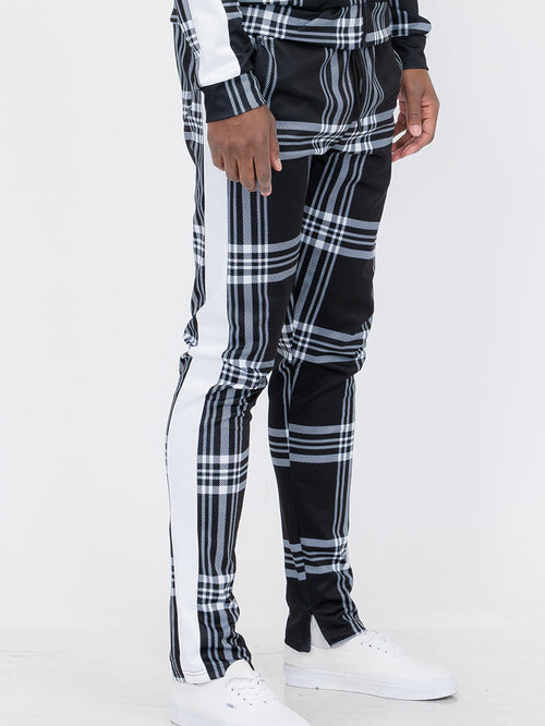 Plaid Out Track Pants-0