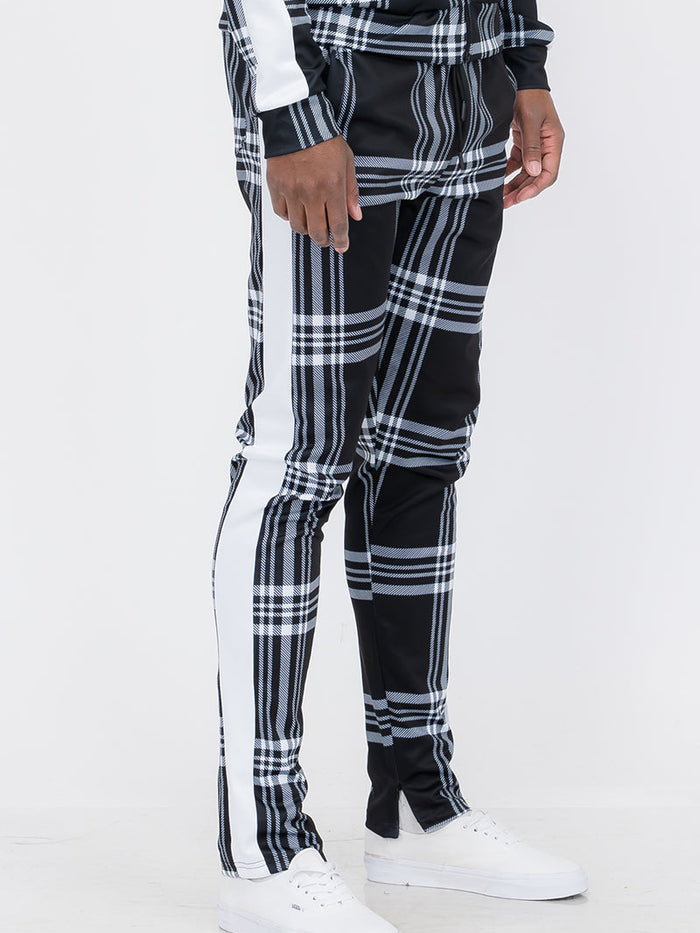Plaid Out Track Pants-0