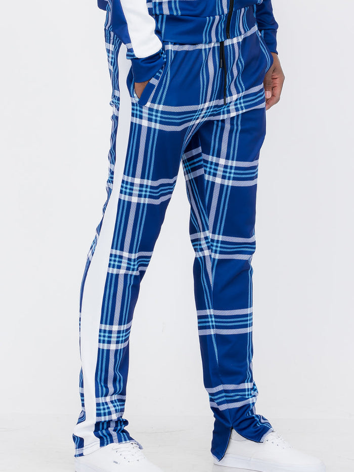 Plaid Out Track Pants-0