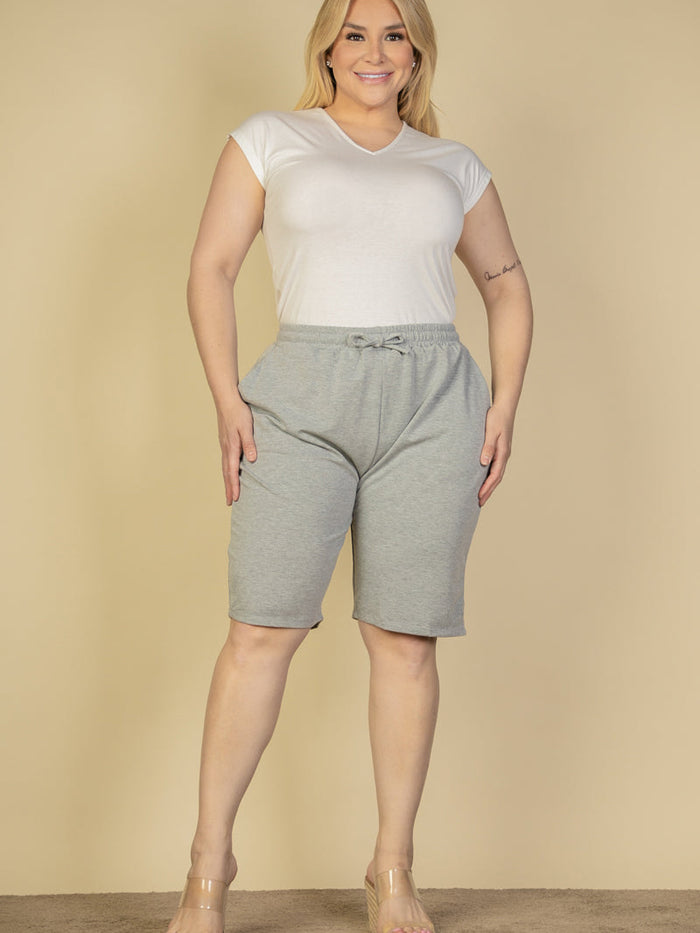 Plus Size French Terry Bermuda Shorts (CAPELLA)