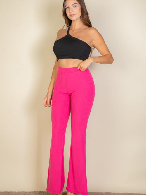 One Shoulder Ribbed Cropped Top (CAPELLA)