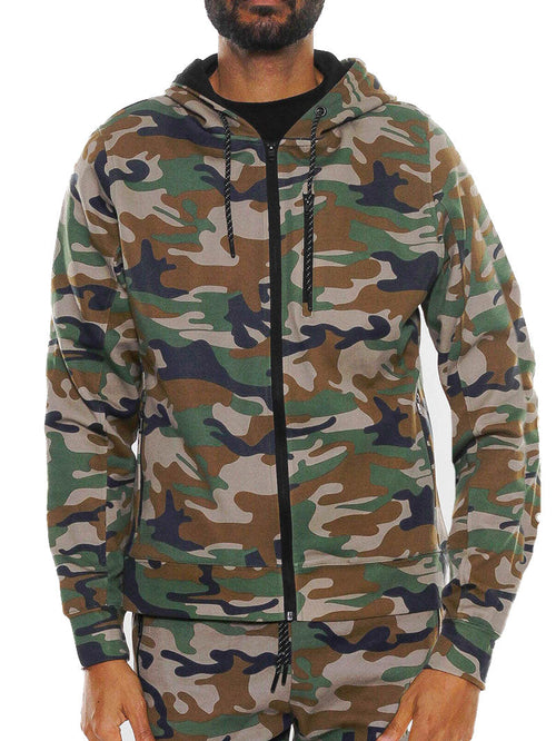 Crosstek Heathered Zip Up Jacket-9
