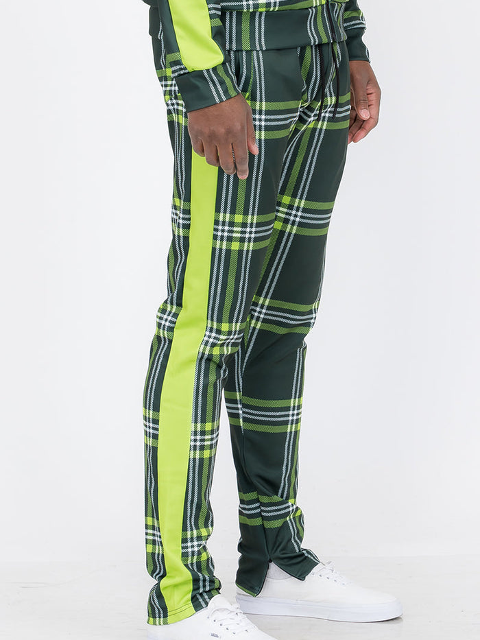 Plaid Out Track Pants-0