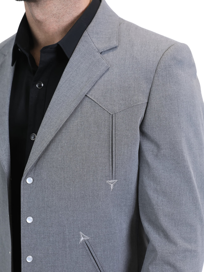 Men's Grey Western Suit Set