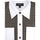 Ferrecci Men's Satine Hi-1022 Brown Circle Pattern Button Down Dress Shirt