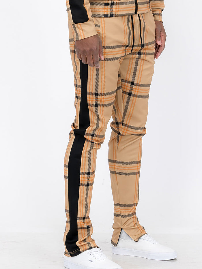 Plaid Out Track Pants-0