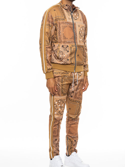 Paisley All Over Print Track Jacket Set