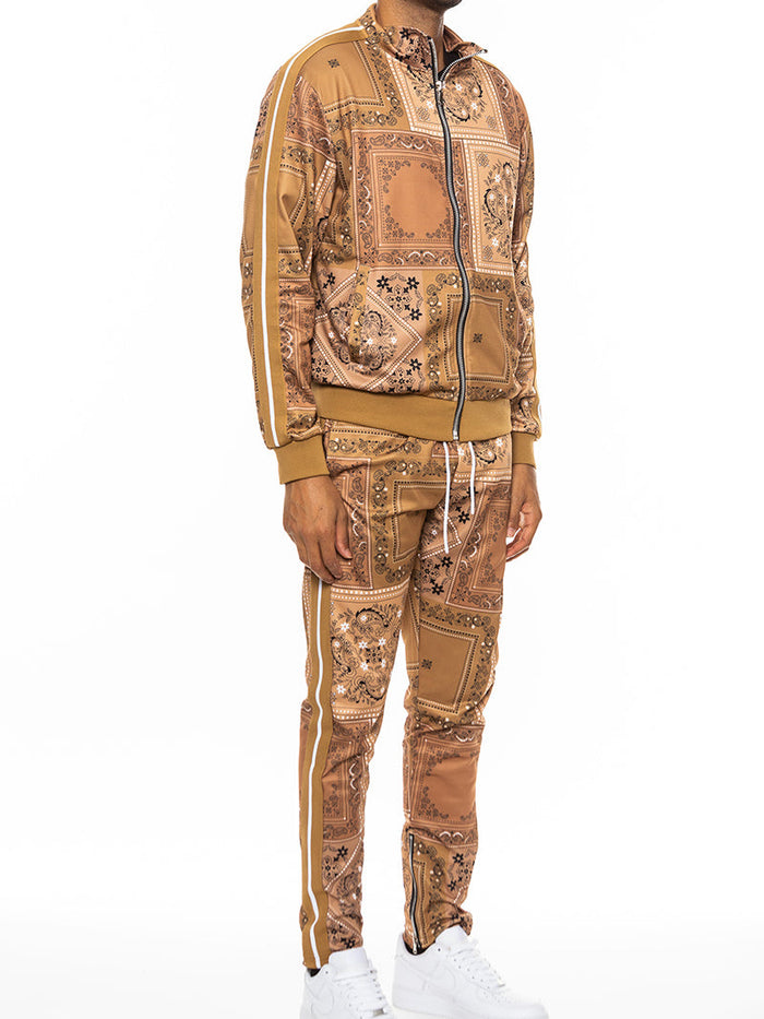 Paisley All Over Print Track Jacket Set