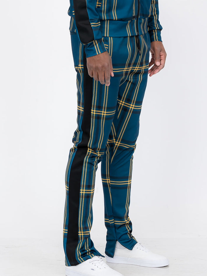 Plaid Out Track Pants-0