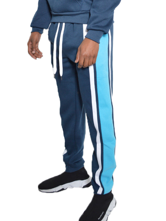 Tripe Cotton Sweat Pants