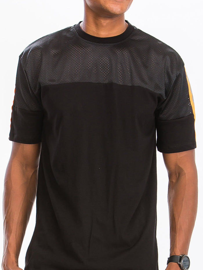 Quarter Mesh Cotton Tee