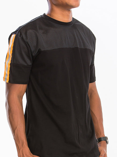 Quarter Mesh Cotton Tee