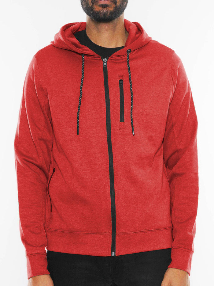 Crosstek Heathered Zip Up Jacket-10