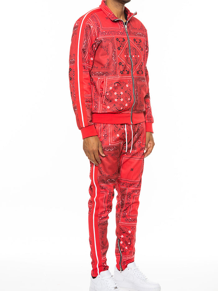 Paisley All Over Print Track Jacket Set