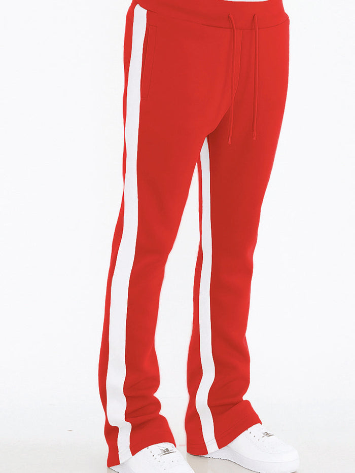Dual Stripe Stacked Track Pants