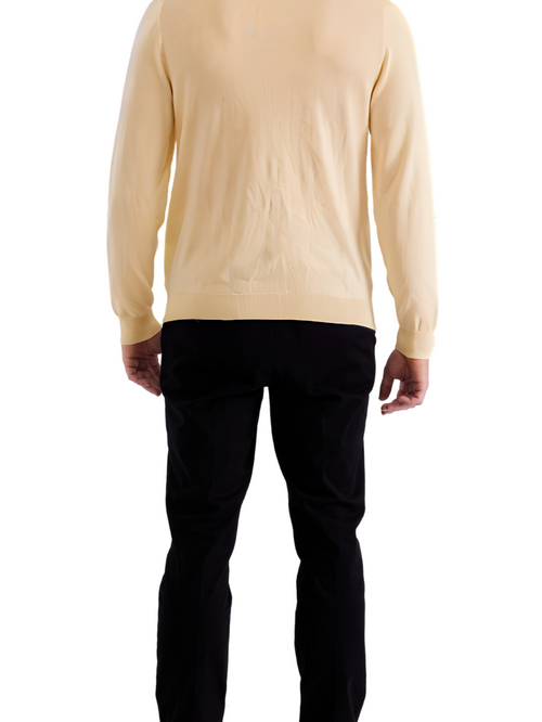 MENS BEIGE PULLOVER TURTLENECK SWEATER
