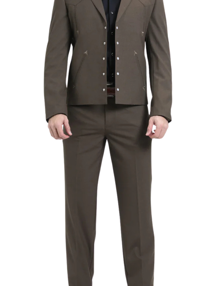 Men's Brown Western Suit Set