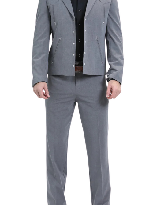 Men's Grey Western Suit Set