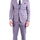 The Kingston Mens Grey/Red Checker Slim Fit 3 Piece Suit
