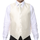 Ferrecci Mens PV450 - Beige with White Back Adjustable Textured Vest Set