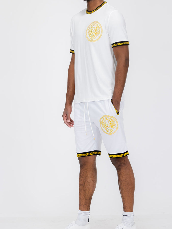 Lion Head Tshirt Short Set-0