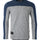 Athletic Color Block Long Sleeve Curved Hemline Casual Shirt
