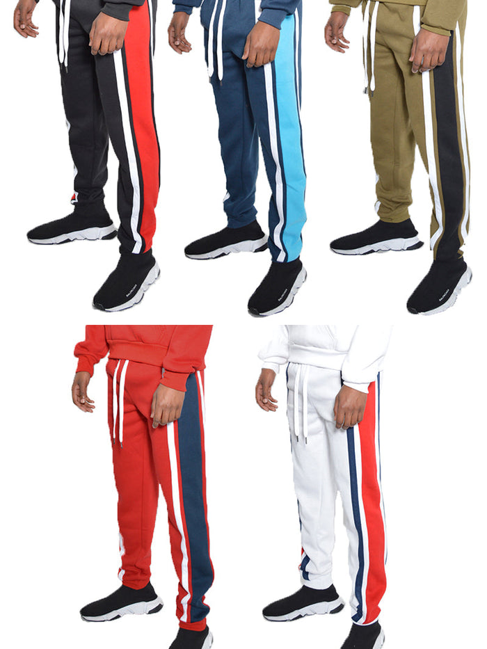 Tripe Cotton Sweat Pants