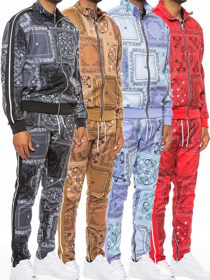Paisley All Over Print Track Jacket Set
