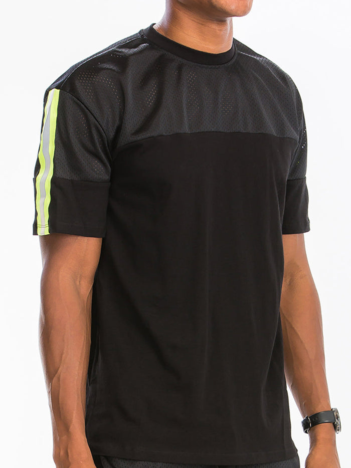 Quarter Mesh Cotton Tee