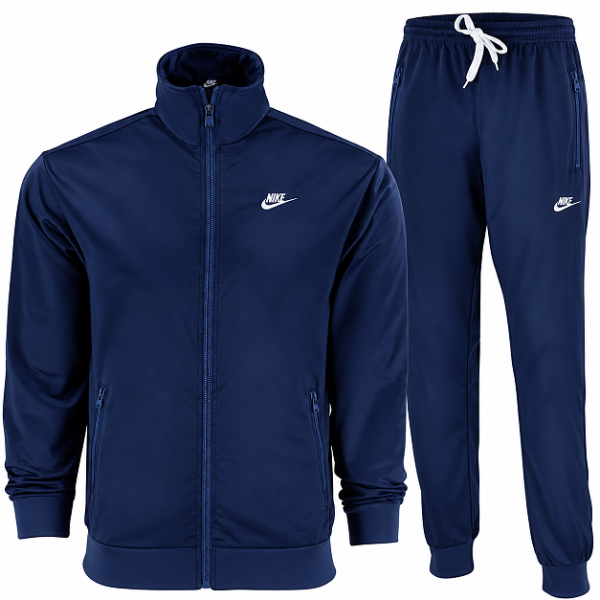 Nike Mens Poly-Knit Full-Zip Tracksuit Navy Main image