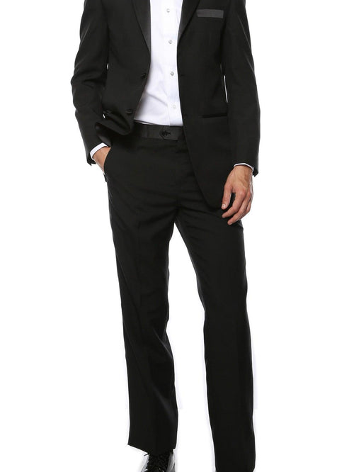Paul Lorenzo MMTUX Black Regular Fit 2pc Tuxedo
