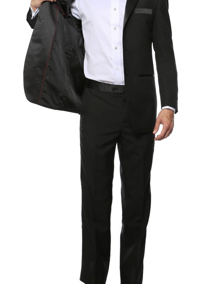 Paul Lorenzo MMTUX Black Regular Fit 2pc Tuxedo