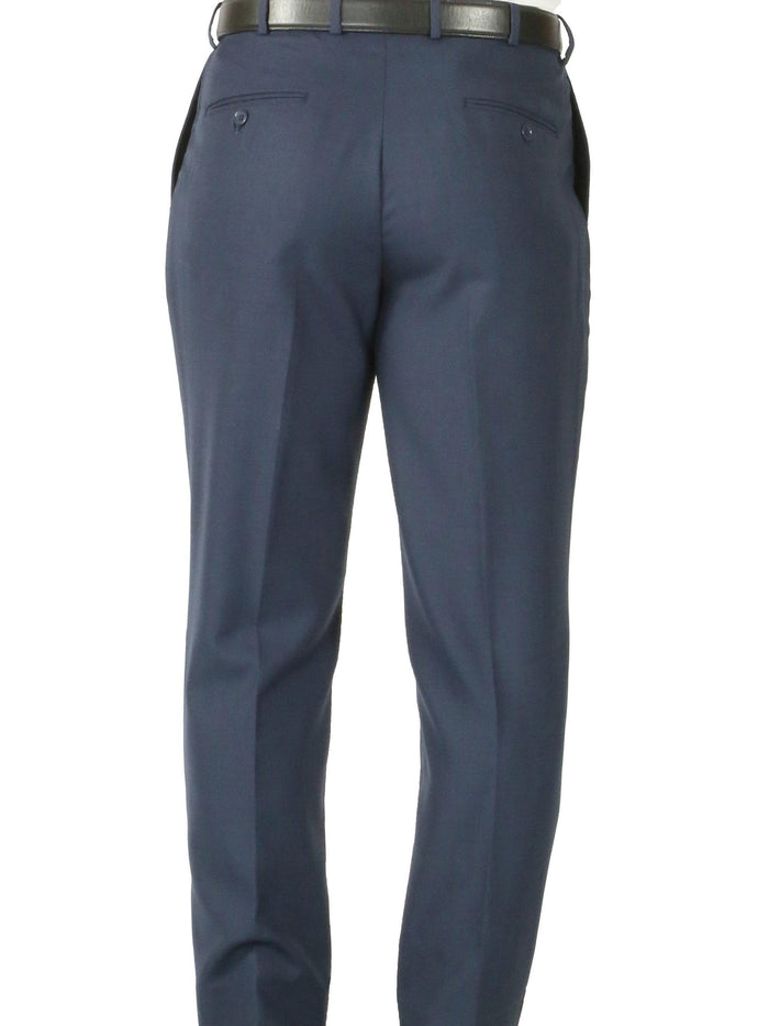 Rod Premium Blue Wool 2 Piece Suit Stain Resistant Traveler Suit - w 2 Pairs of Pants